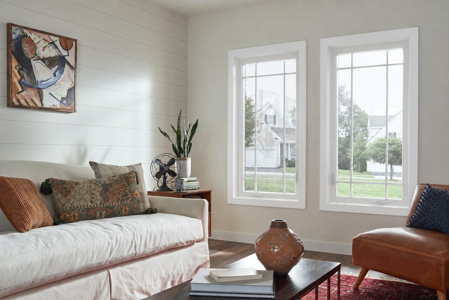 Window World Casement window in a livingroom.